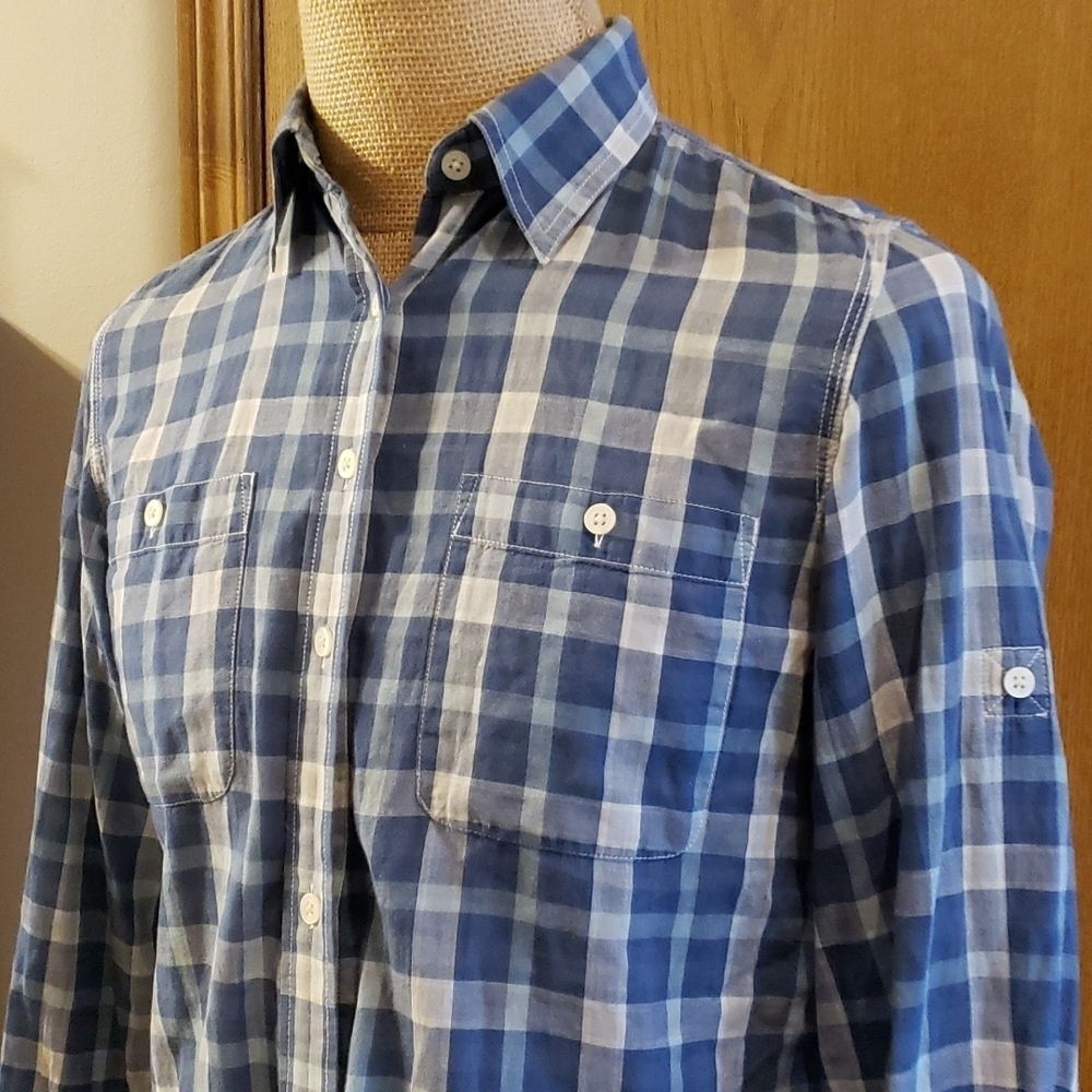 Ralph Lauren jean co light plaid convertible shirt